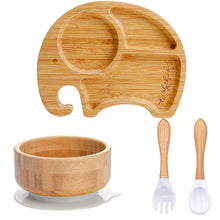 Carregar imagem no visualizador da galeria, Kit Introdução Alimentar Bambu Premium - Elefante
